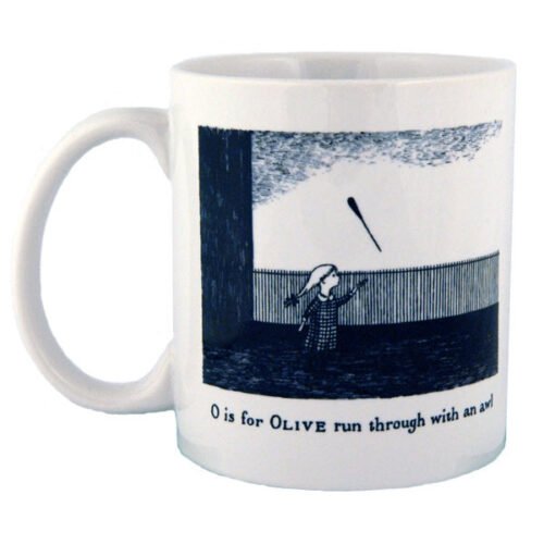 O is for Olive run through with an awl Mug